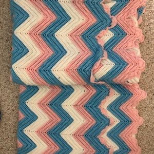 Homemade Vintage Knit Baby Blanket